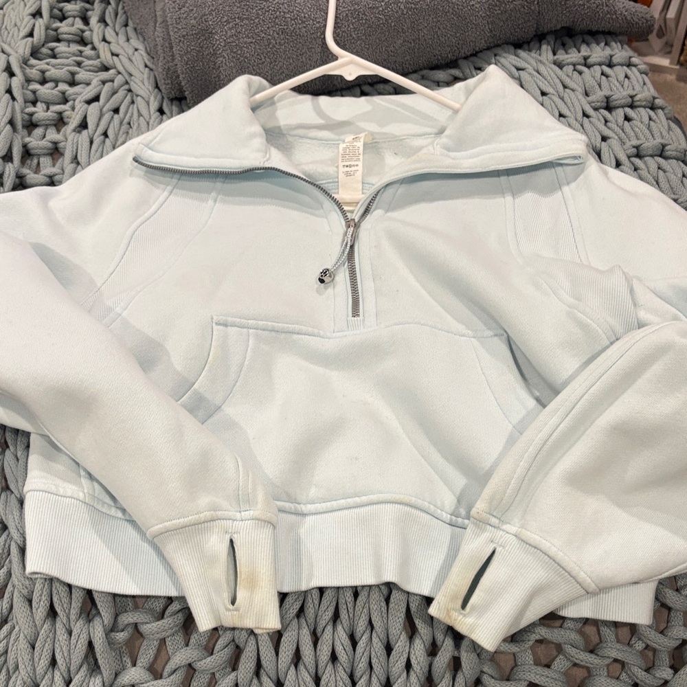 Lululemon Athletica Light Blue Half-Zip Sweatshirt